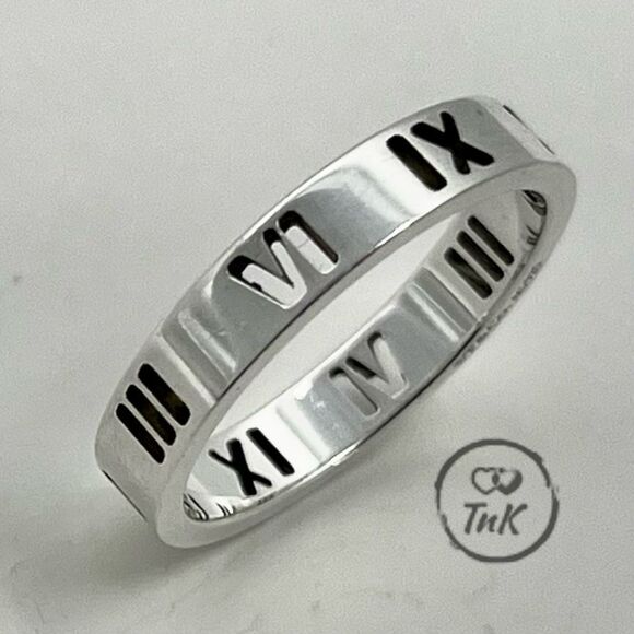 TIFFANY & Co. Open Atlas Narrow Ring - 529 Silver - sz 6 - Picture 12 of 14
